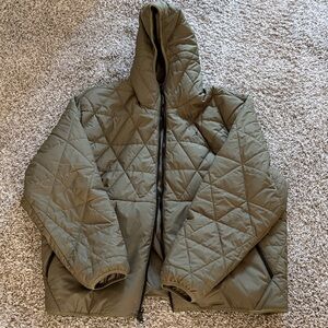 Jordan Men's Olive Hooded Puffer Jacket